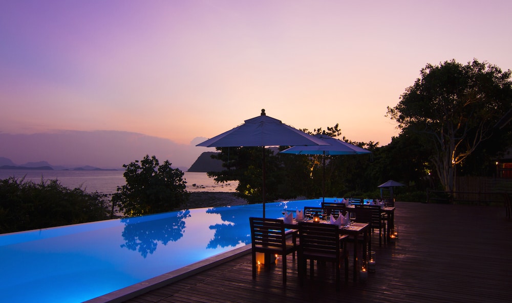 Tropical resort panorama in Koh Samui, Thailand