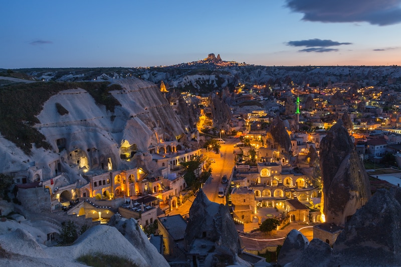 The landscape of Cappadocia , Turkey