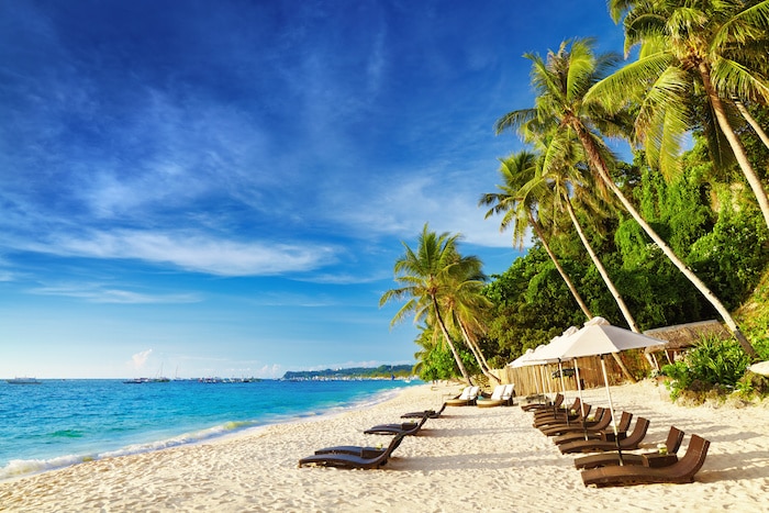 boracay white beach sea sand