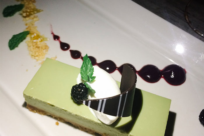 green tea cheesecake at ji restaurant bali