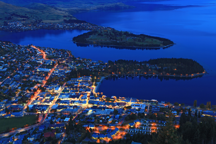 Queenstown from Lake Wakatipu