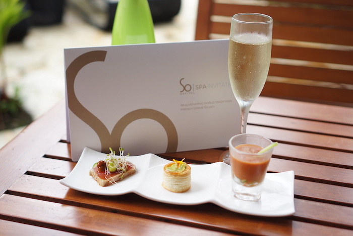 Champagne and Canapés so spa review singapore sentosa