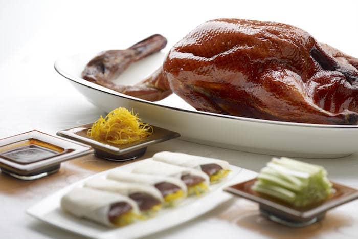 Roasted Peking Duck with Marinated Orange Peel (White Background)
