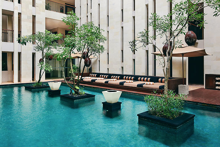 Courtyard Swimming Pool anantara bali seminyak resort review
