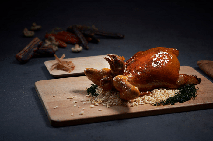 Deep-fried Whole Boneless Chicken filled with Fried Glutinous Rice